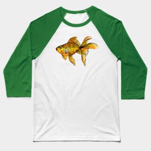 Goldfish Sketch Baseball T-Shirt